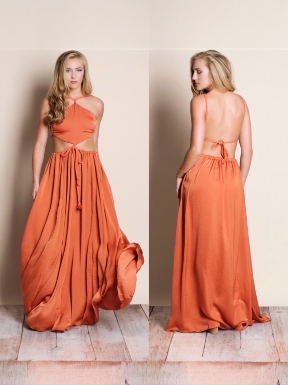 NEW Cutout Soft Flow Maxi Dress